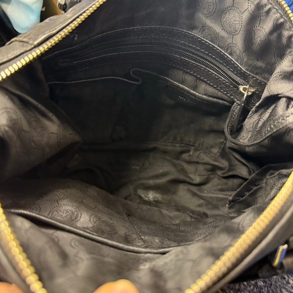 Women's Michael Kors Black Silver Studded Satchel One Size - Picture 13 of 14